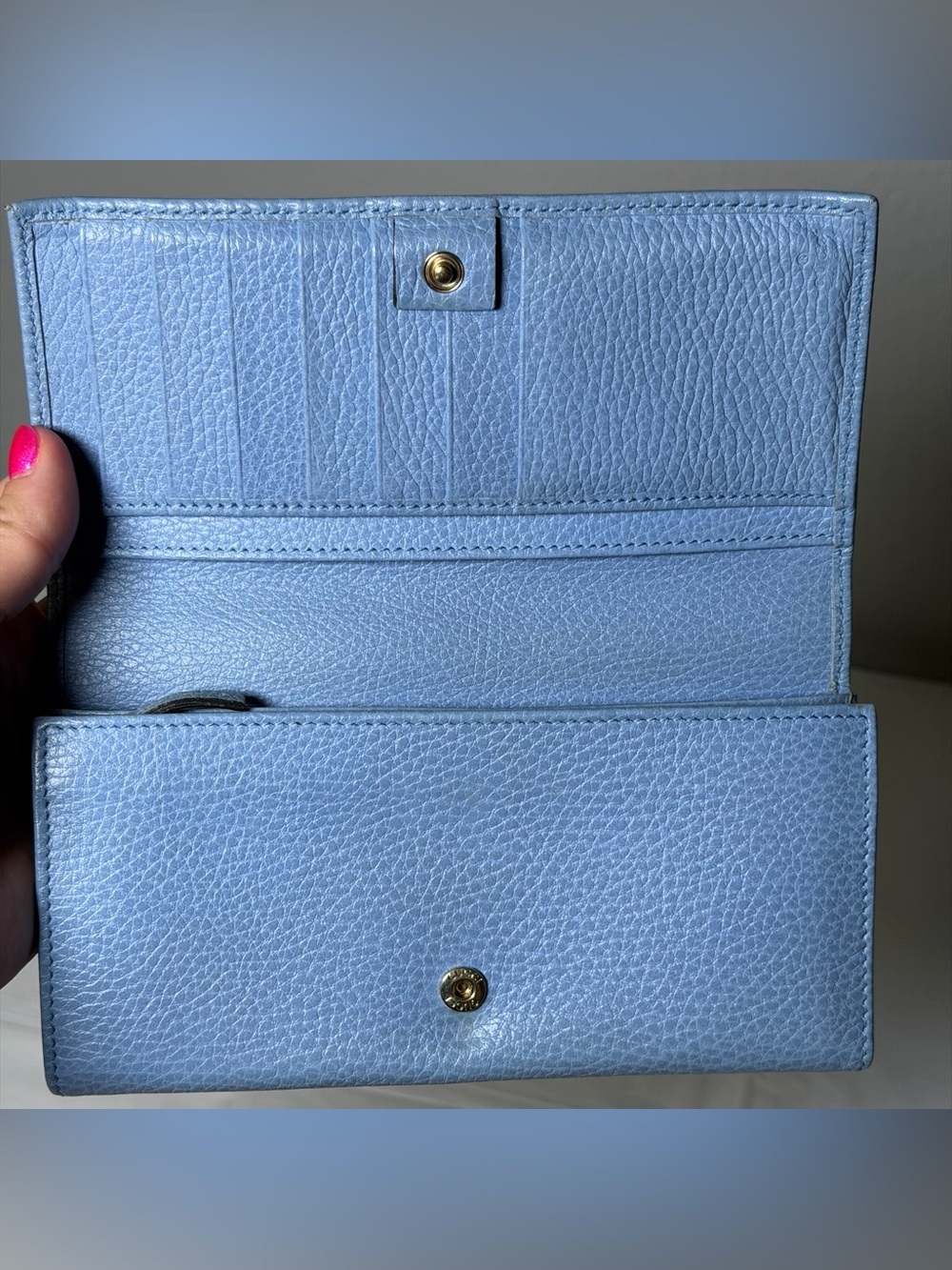 Gucci continental blue wallet with box - Picture 9 of 16